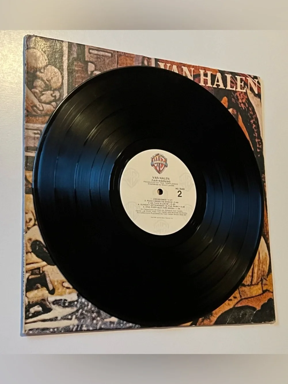 Van Halen Fair Warning LP 1981 US Warner Bros HS 3540 EX/EX Clean Copy - Picture 10 of 11